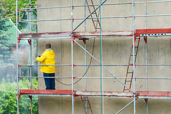 pressure wash buildings, sidewalks, building siding, tile and grout, brick and stone, driveways and a lot more!